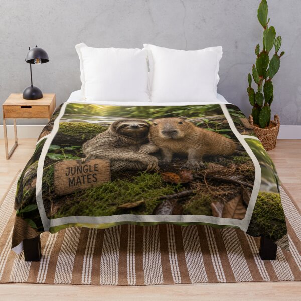 Item preview, Jungle Mates Sloth and Capybara Animal Friends designed and sold by BagFactoryUK.