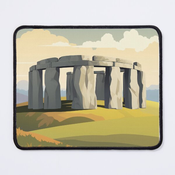 Item preview, Stonehenge Ancient Monument Landscape Travel Art designed and sold by MarkedArtPrints.