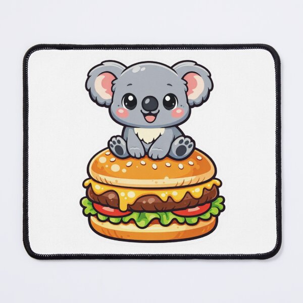 Item preview, Cute Koala Burger - Kawaii Animal Fast Food Sticker designed and sold by AuraArtistica.
