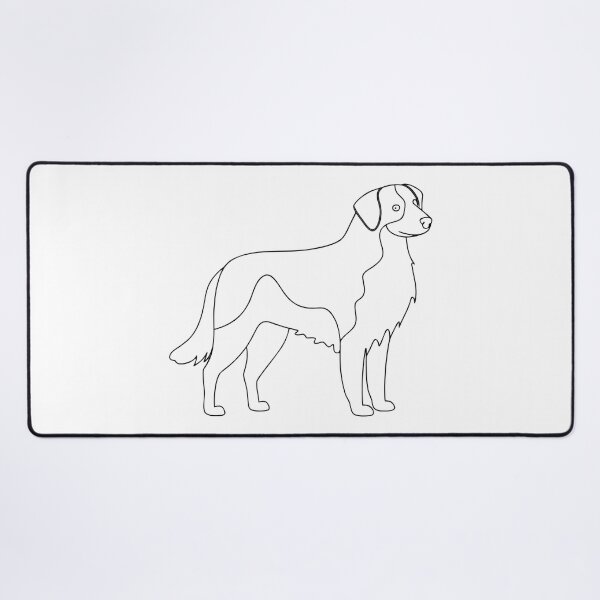 Artikelvorschau, Australian Shepherd Elegant Line Art Geschenk entworfen und verkauft von OneLine Studio.
