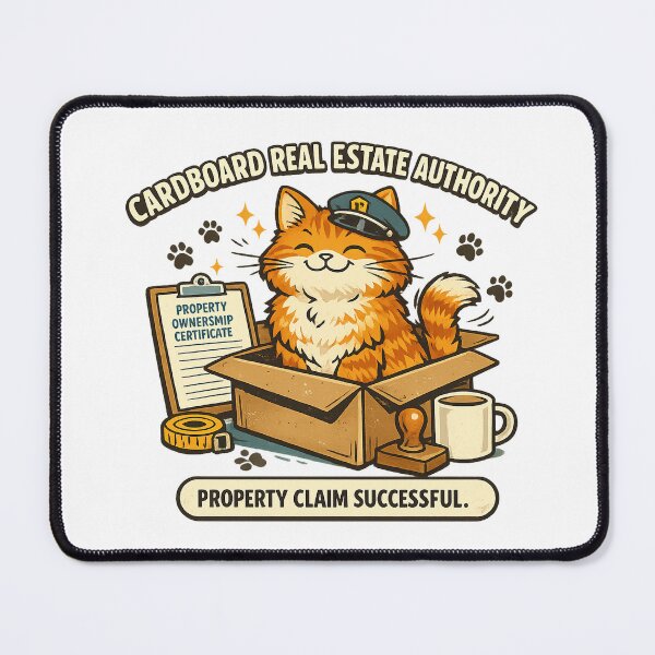 Item preview, Cardboard Real Estate Authority Cat designed and sold by Concrete Coffee Studio.