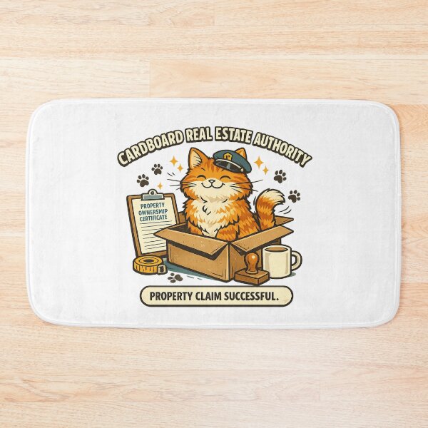 Item preview, Cardboard Real Estate Authority Cat designed and sold by Concrete Coffee Studio.