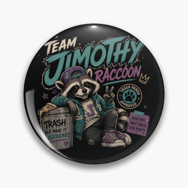 Item preview, TEAM JIMOTHY CLUB Raccoon Funny Vintage Design – Trash Panda Meme Cute Animal T-Shirt designed and sold by Artimax-Studio.