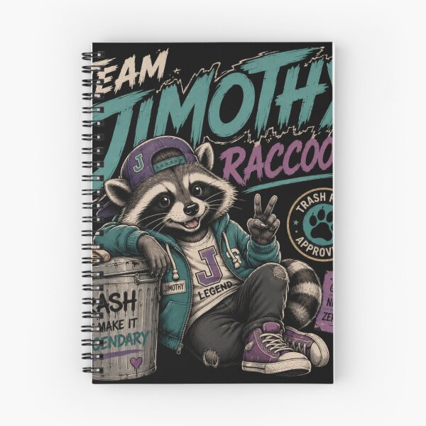 Item preview, TEAM JIMOTHY CLUB Raccoon Funny Vintage Design – Trash Panda Meme Cute Animal T-Shirt designed and sold by Artimax-Studio.