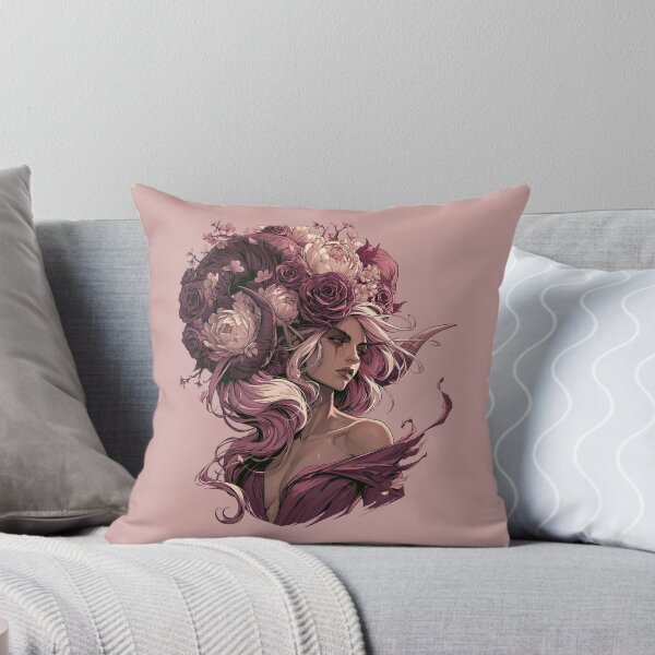 Item preview, Rose Horned Goddess Fantasy Art designed and sold by MythicMood.