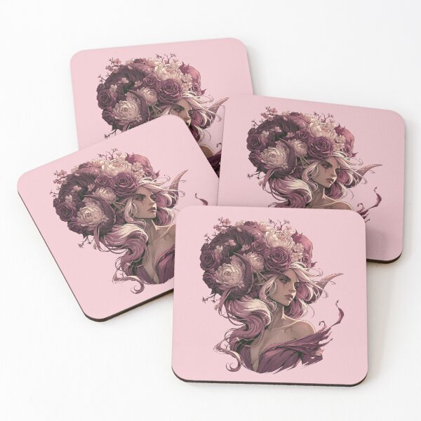 Item preview, Rose Horned Goddess Fantasy Art designed and sold by MythicMood.