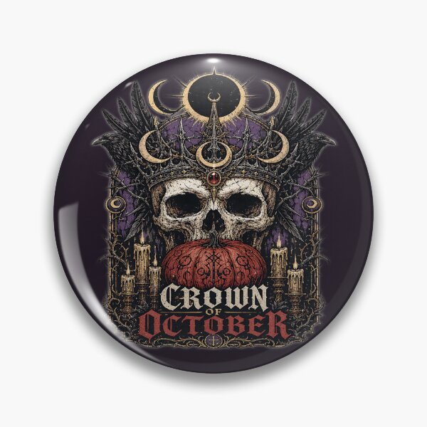 Item preview, Crown of October Gothic Skull King | Dark Halloween Graphic designed and sold by InkspirationGraphics.
