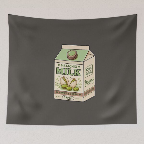 Item preview, Kawaii Pistachio Milk Carton | Cute Pastel Green & Beige Drink Aesthetic designed and sold by Aimetoi.