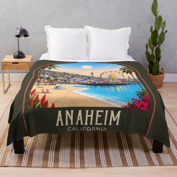Item preview, Anaheim Vintage Travel Illustration designed and sold by HomeLivingCo.