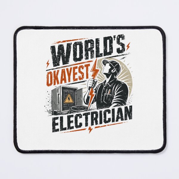Item preview, World's Okayest Electrician Electrical Worker Tradesman Humor Gift designed and sold by JonesFlora2025.