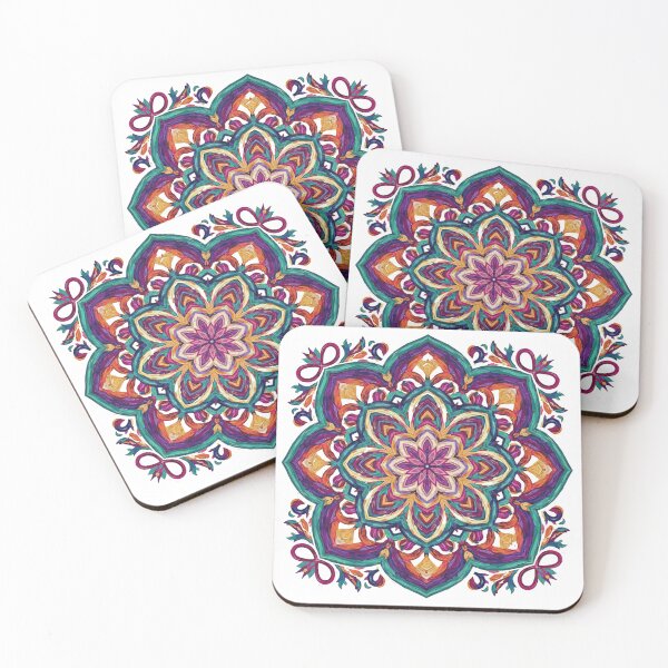 Item preview, Boho Folk Art Flower  designed and sold by Dancingrabbit Studio.