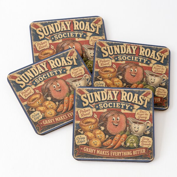 Item preview, Sunday Roast Society Gravy Makes Everything Better - Vintage British Food Humour Gift Design designed and sold by bumbledown.