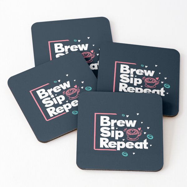Item preview, Brew Sip Repeat Tshirt Design designed and sold by CreativeFrndz.