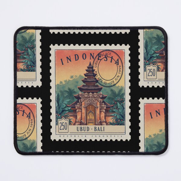 Item preview, Ubud Palace Bali Royal Temple Lantern Stamp Sticker designed and sold by stickercuffs.