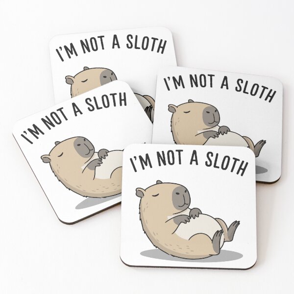 Item preview, Funny Capybara Im Not A Sloth Chill Lazy Chigüire Carpincho designed and sold by Amir Faysal.