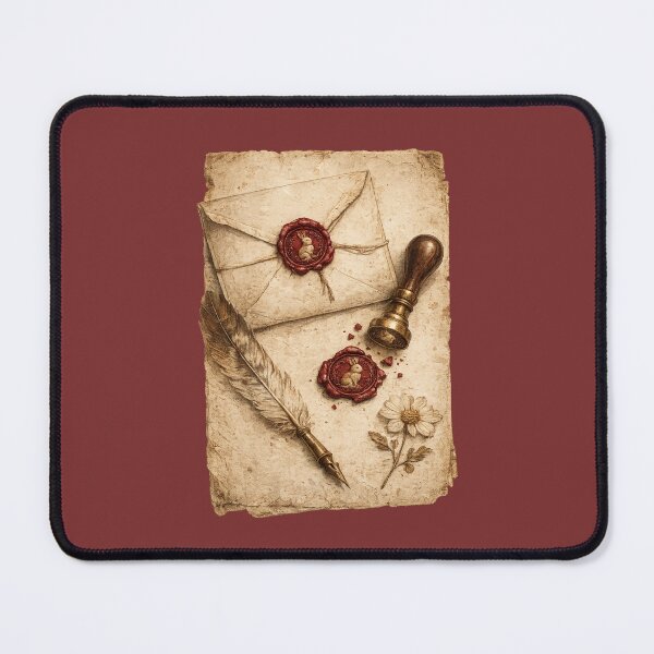 Item preview, Vintage Correspondence Set Print – Antique Wax Seal Letter Still Life Art designed and sold by MagicMakerPh.