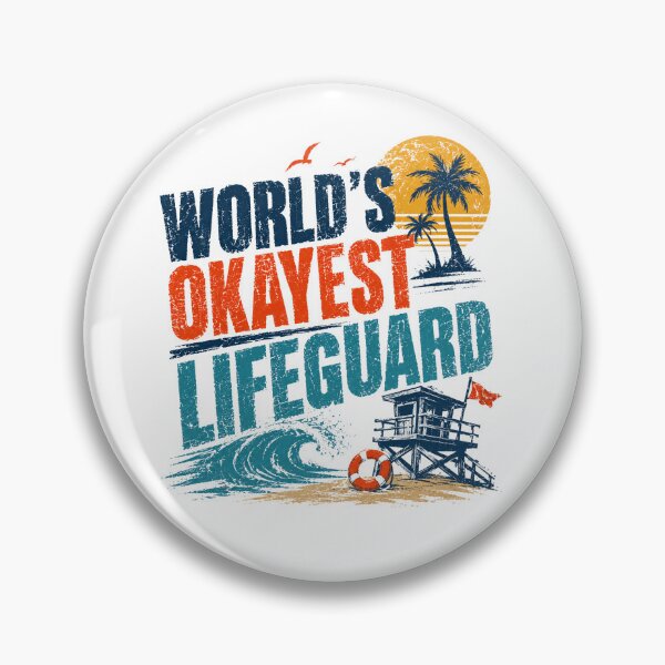 Item preview, World's Okayest Lifeguard Funny Beach Summer Lifesaver designed and sold by JonesFlora2025.