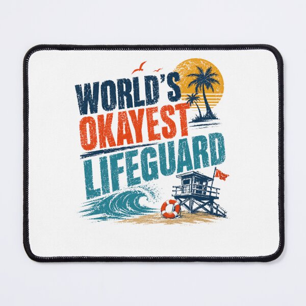 Item preview, World's Okayest Lifeguard Funny Beach Summer Lifesaver designed and sold by JonesFlora2025.
