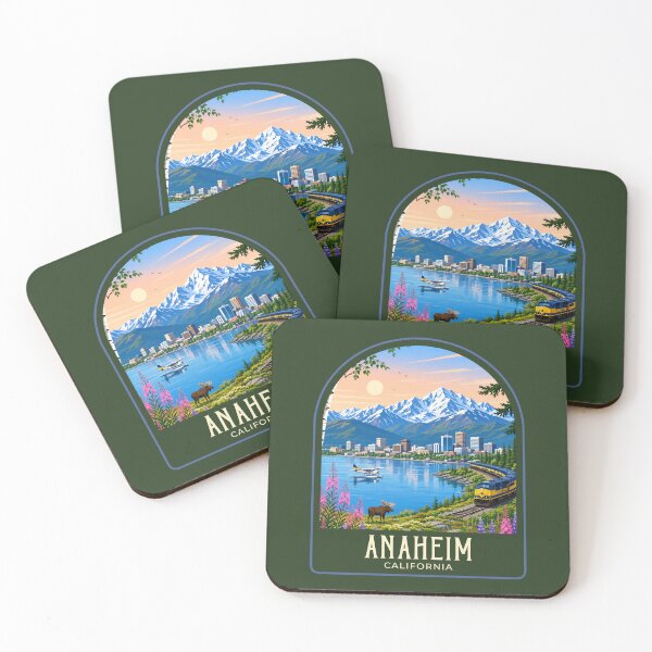 Item preview, Anchorage Vintage Travel Illustration designed and sold by HomeLivingCo.