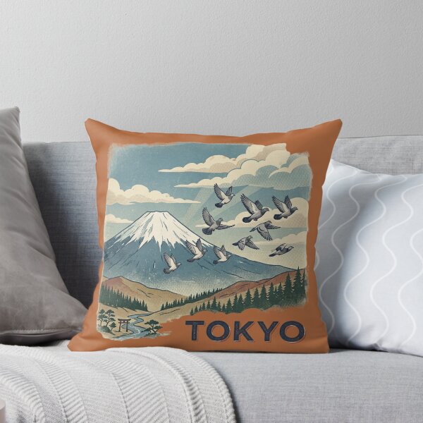 Item preview, Tokyo Pigeon Vintage Travel Poster designed and sold by azule1.