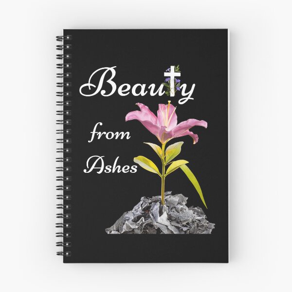 Item preview, Beauty from Ashes Flower Cross Bible Verse Christian designed and sold by Ceramic Scripture.