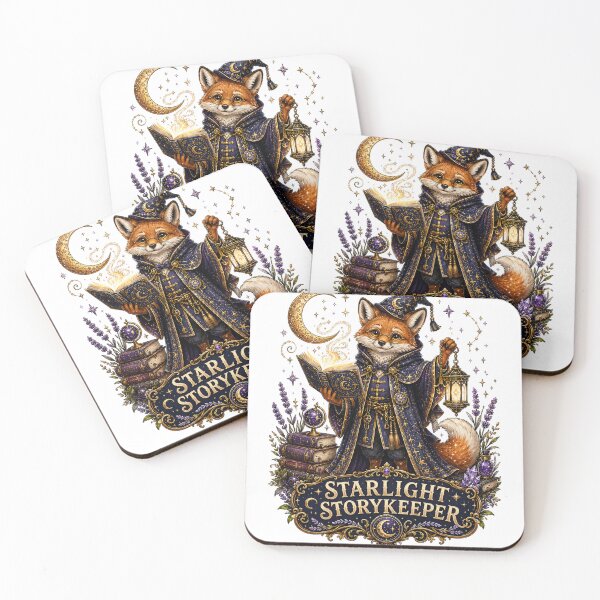 Item preview, Starlight Storykeeper Wizard Fox Magical Grimoire Fantasy designed and sold by BartArtPhoto.