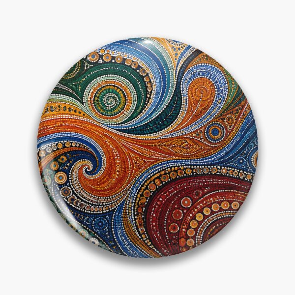 Item preview, Aboriginal Inspired Dot Art - Colorful Dreaming River designed and sold by GrinGalore.