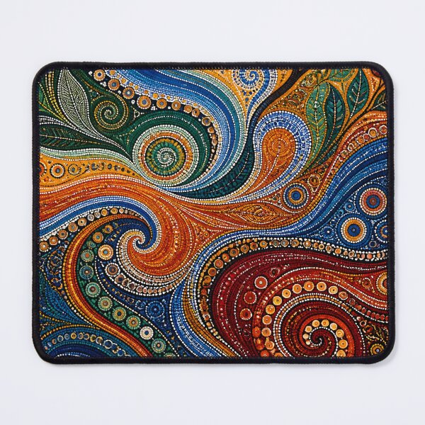 Item preview, Aboriginal Inspired Dot Art - Colorful Dreaming River designed and sold by GrinGalore.