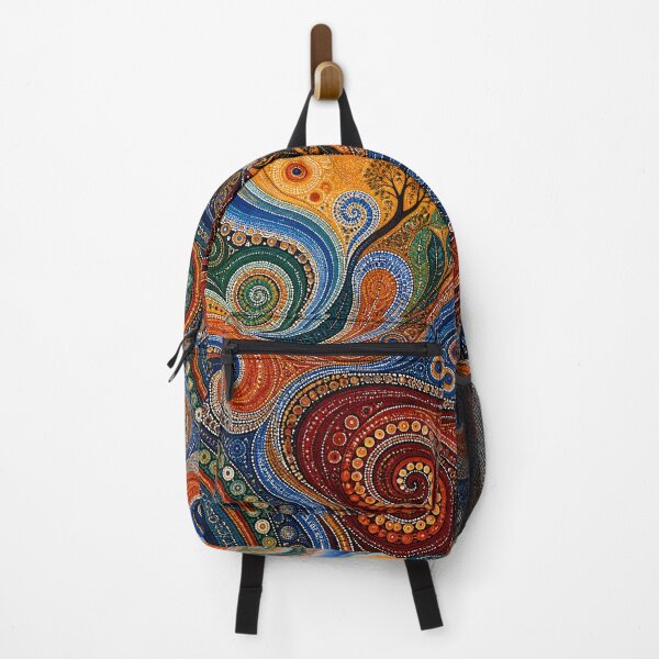 Item preview, Aboriginal Inspired Dot Art - Colorful Dreaming River designed and sold by GrinGalore.