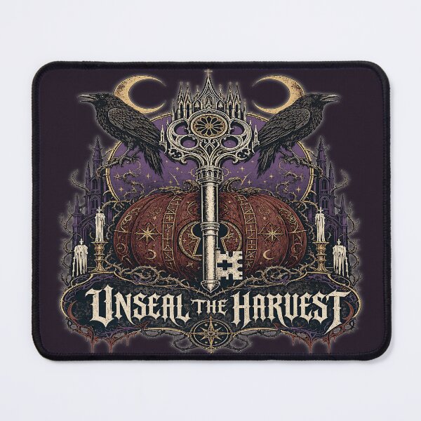 Item preview, Unseal the Harvest Gothic Key Cathedral | Dark Samhain Graphic designed and sold by InkspirationGraphics.