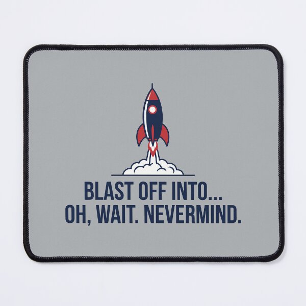 Item preview, Blast Off Rocket Space Launch Funny Procrastination Lazy Humorous designed and sold by Amir Faysal.
