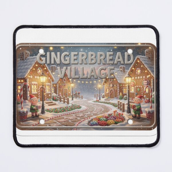 Item preview, Gingerbread Village Vintage License Plate designed and sold by The Souvenir Dept..