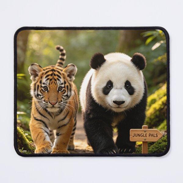 Item preview, Cute Tiger Cub Panda Jungle Pals Adventure designed and sold by BagFactoryUK.