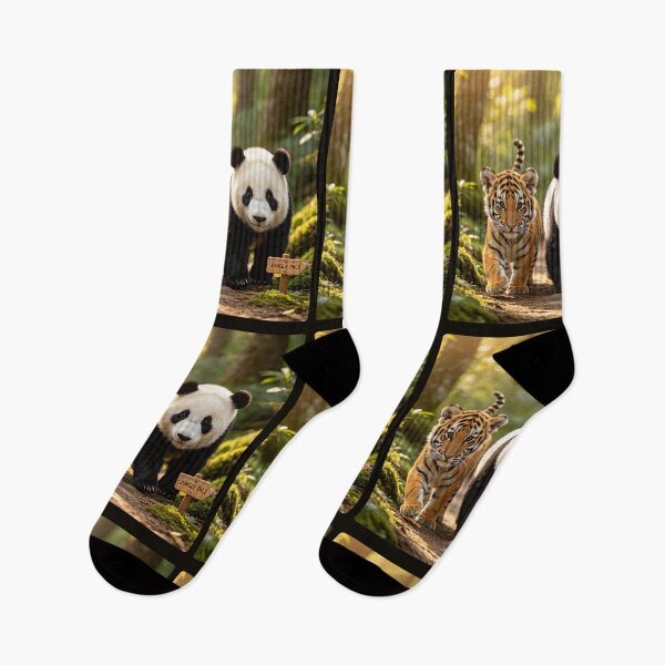 Item preview, Cute Tiger Cub Panda Jungle Pals Adventure designed and sold by BagFactoryUK.