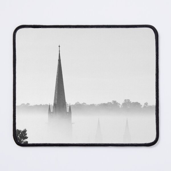 Item preview, Sacred Heart Cathedral in fog designed and sold by Joel Bramley.