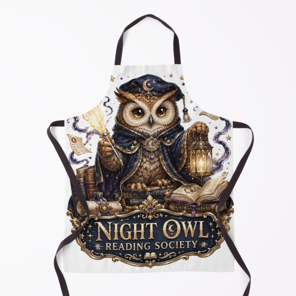 Item preview, Night Owl Reading Society Magical Wizard Scholar Bookworm designed and sold by BartArtPhoto.