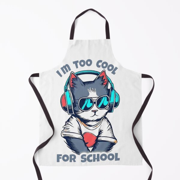 Item preview, Too Cool for School Cat with Sunglasses and Headphones Funny Graphic T-Shirt designed and sold by RajDeals.