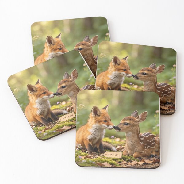 Item preview, Cute Fox Fawn Wild Love Nuzzle Forest Animals designed and sold by BagFactoryUK.