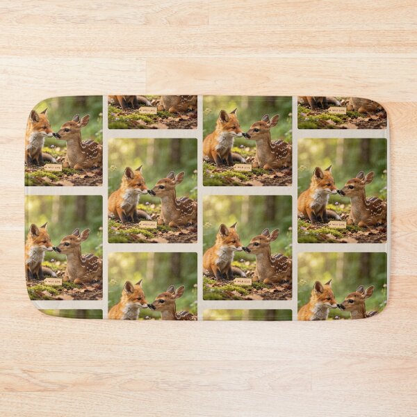 Item preview, Cute Fox Fawn Wild Love Nuzzle Forest Animals designed and sold by BagFactoryUK.