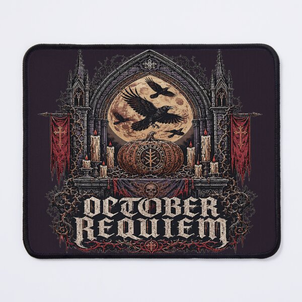 Item preview, October Requiem Gothic Raven Moon | Dark Halloween Graphic designed and sold by InkspirationGraphics.