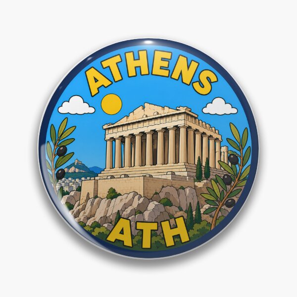 Item preview, Athens ATH Airport Code Travel Sticker designed and sold by Martin's_Design.