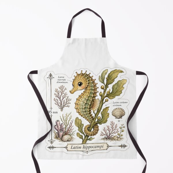Item preview, Cute Vintage Seahorse Sticker - Scientific Ocean Plate designed and sold by PND7777.