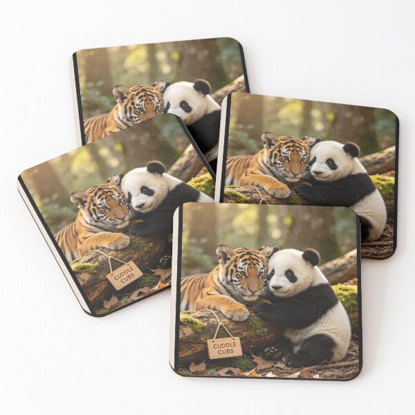 Item preview, Cuddle Cubs Adorable Tiger Panda Friendship designed and sold by BagFactoryUK.