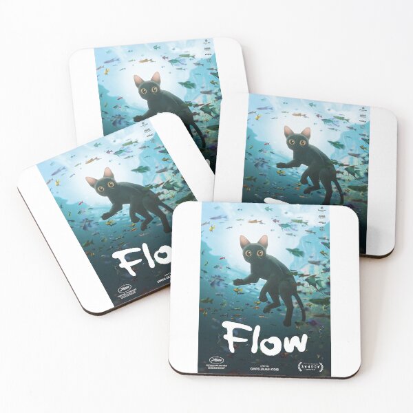 Item preview, flow movie black cat in the ocean with capybara friend on a sailboat 2024 indie animeted movie designed and sold by Chardo55.