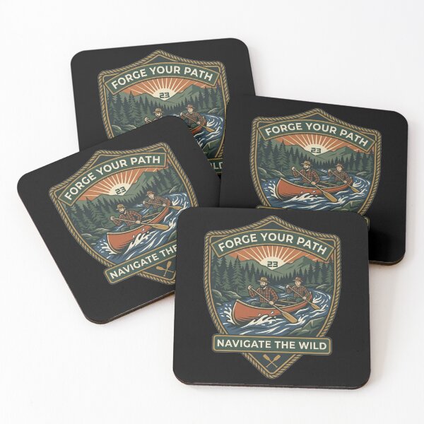 Item preview, Forge Your Path - Vintage Canoe River Adventure Badge designed and sold by Global-Command.