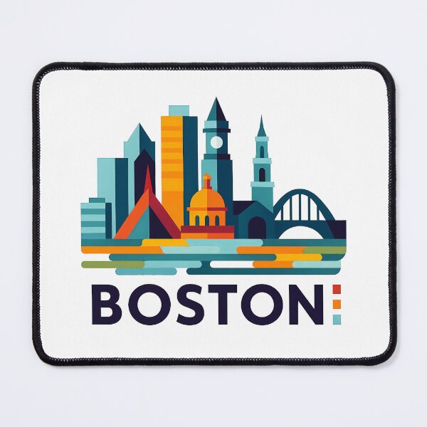 Item preview, Boston Massachusetts Travel Souvenir - Zakim Bridge & Historic Skyline Art designed and sold by OzzFrequency.