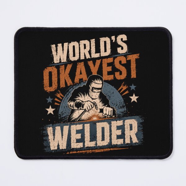 Item preview, World's Okayest Welder Funny Tradesman Gift designed and sold by SkeletonsDanger.