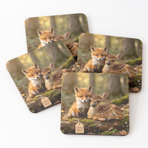 Item preview, Baby Fox Fawn Cuddle Wild Forest Animals designed and sold by BagFactoryUK.