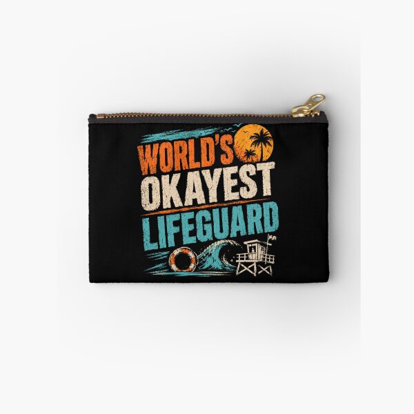 Item preview, World's Okayest Lifeguard Funny Summer Beach Ocean Rescue designed and sold by SkeletonsDanger.