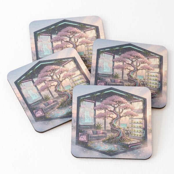 Item preview, Neo-Tokyo Biotopic Sanctuary - Sakura Sunrise Edition - Cyberpunk Isometric Room designed and sold by Neo Tokio.